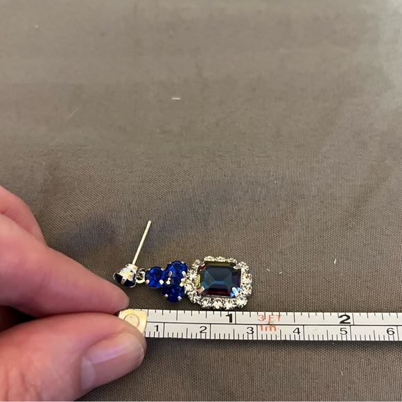 Prom/Special Occasion Necklace and Earrings, Royal Blue - Picture 12 of 16